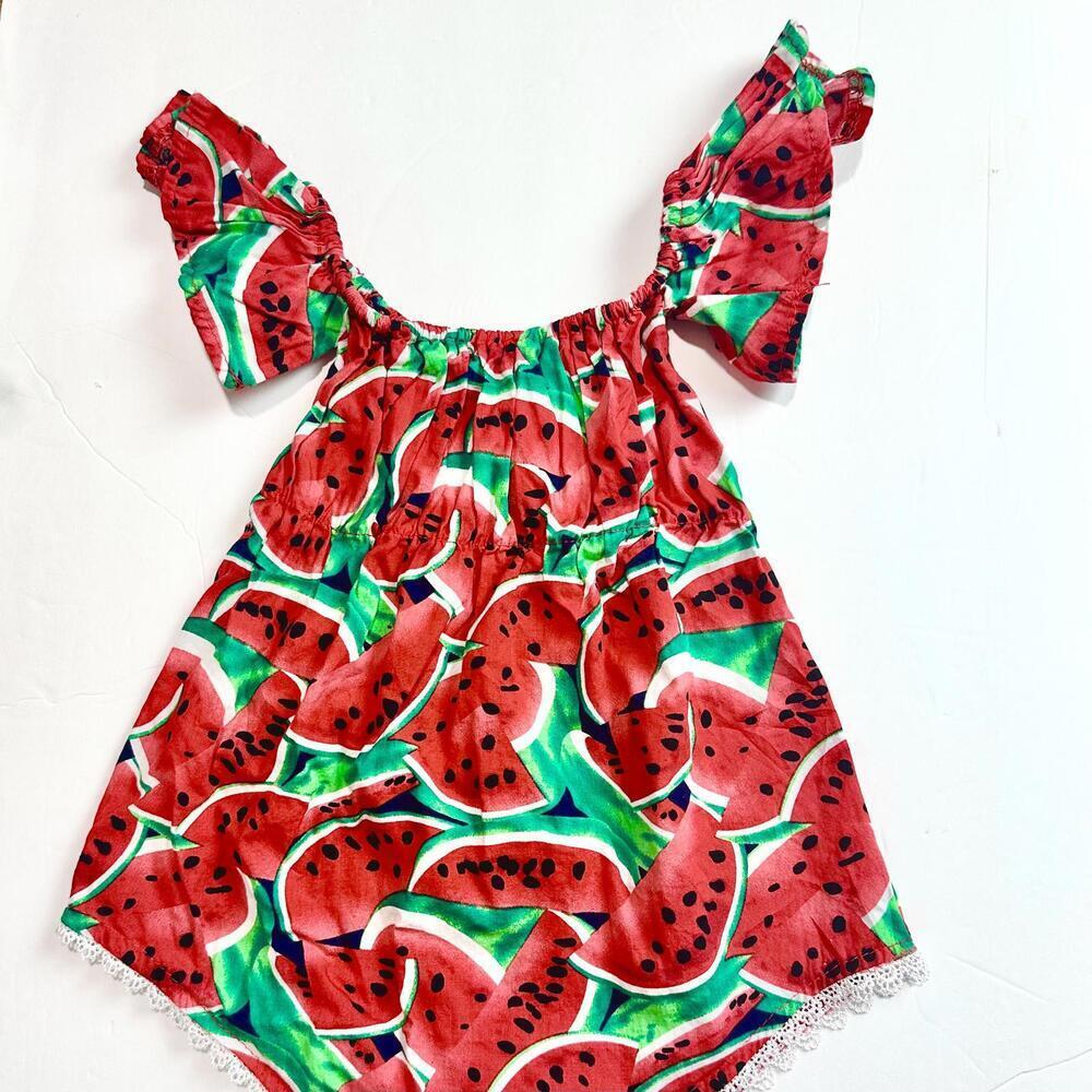 Alanni Tree Watermelon Print Romper Summer toddler Outfit EU 80 (12 mo) - Picture 2 of 6